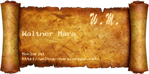 Waltner Mara névjegykártya